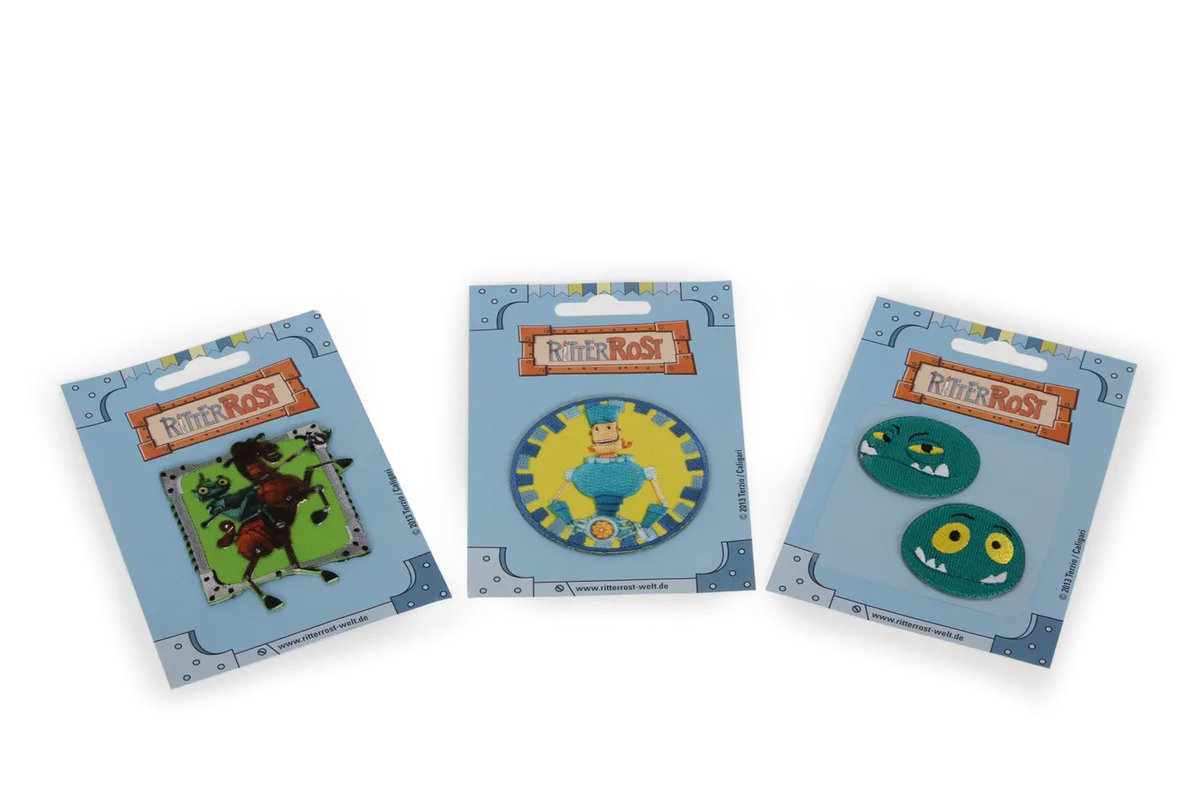 small foot Iron Patches for Clothes (3 pcs), Ritter Rost/Mix - image 1