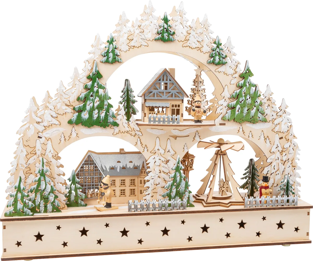 small foot Christmas Lamp, Winter City with Arcades - image 1
