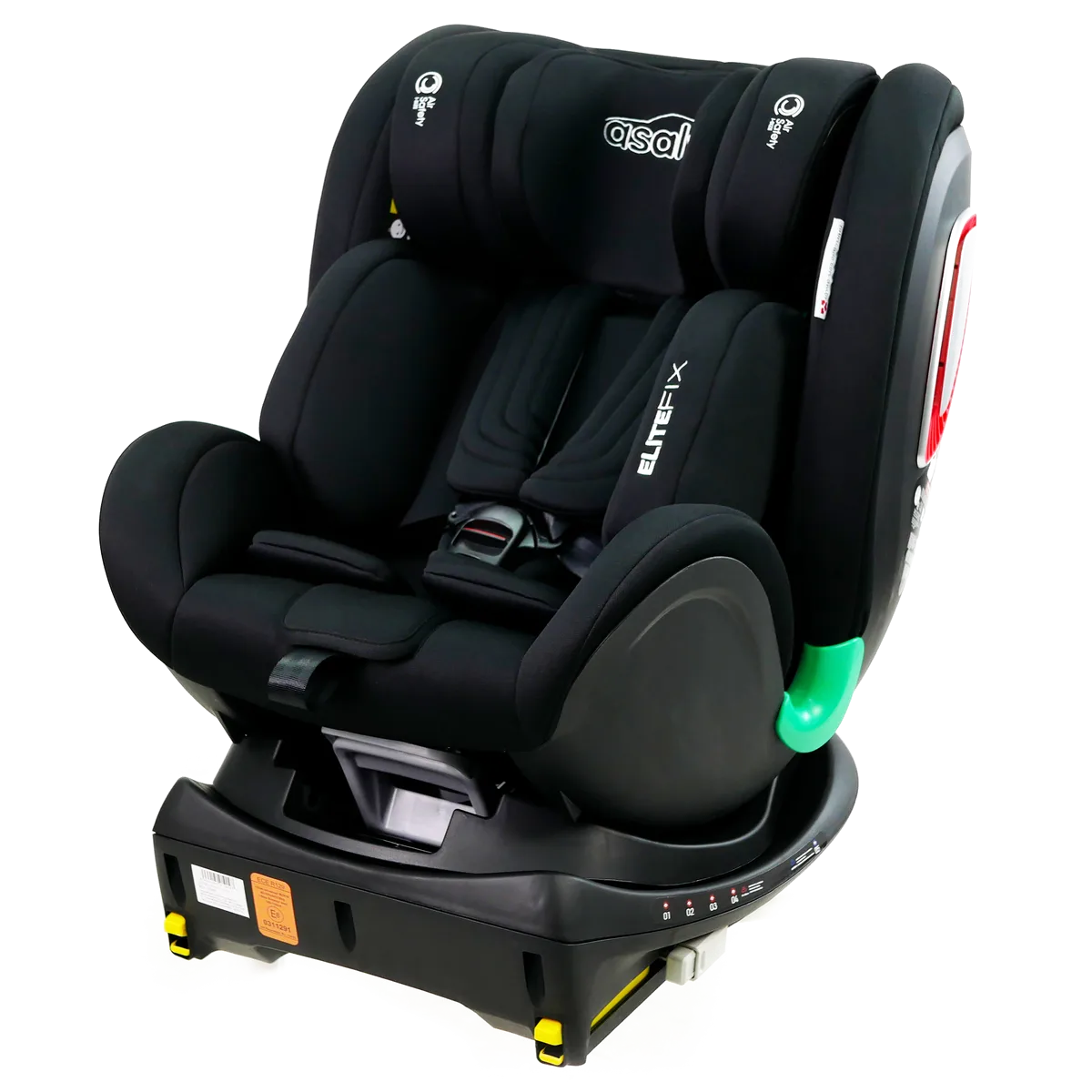 Asalvo Car Seat 0-18 kg. and 360 degree rotation, Elite Fix, Black - image 1