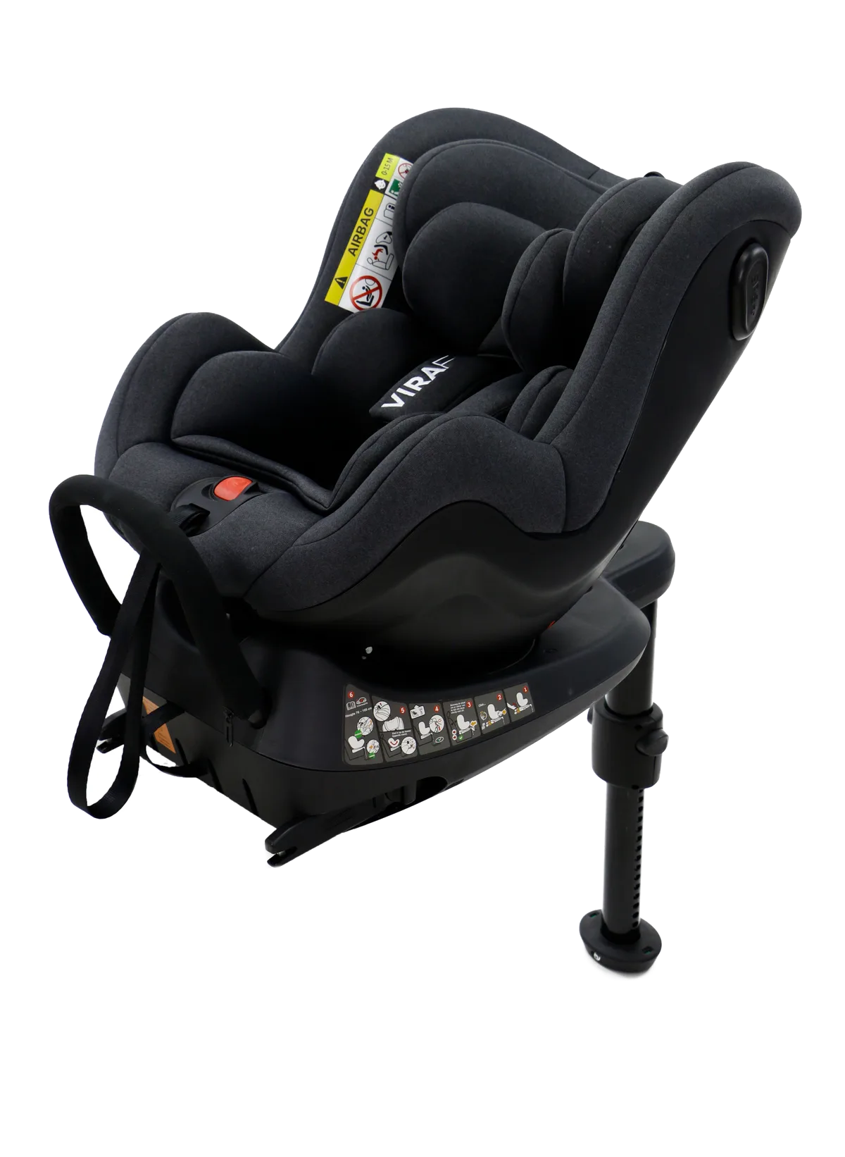 Asalvo Car Seat 0-18 kg and 360 Degrees Rotation, Virafix, Black - image 1