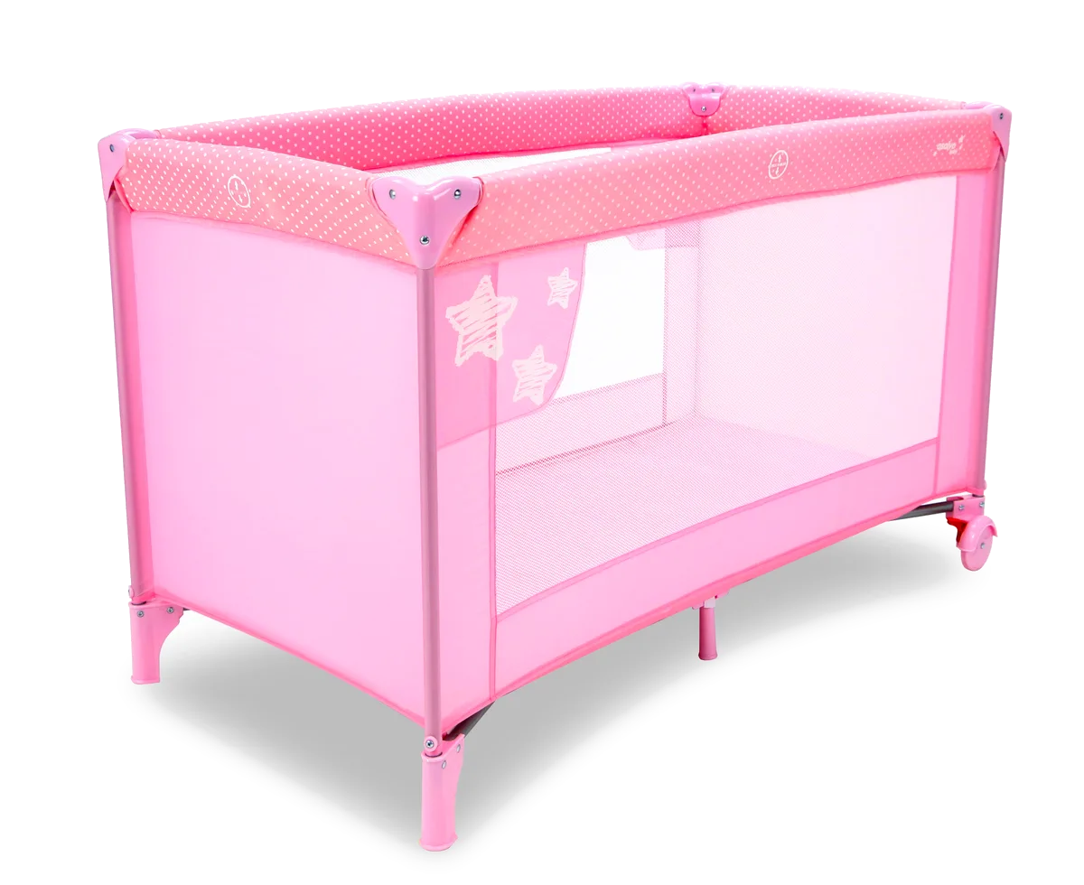Asalvo Travel Cot Baleares Stars, Pink - image 1