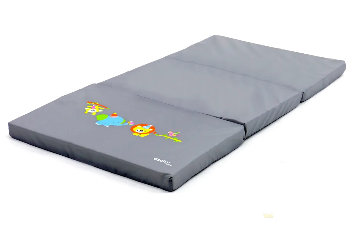Asalvo Folding Mattress Birthday 120x60x5 cm, Grey - image 1