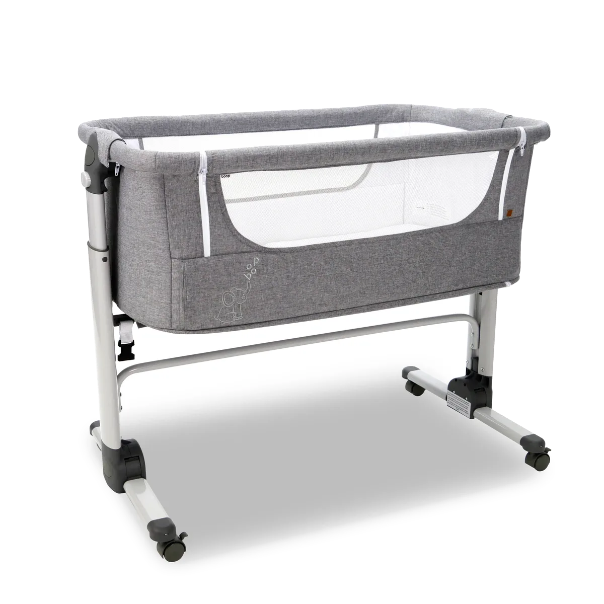 Asalvo Bedside Crib Fold, grey - image 1