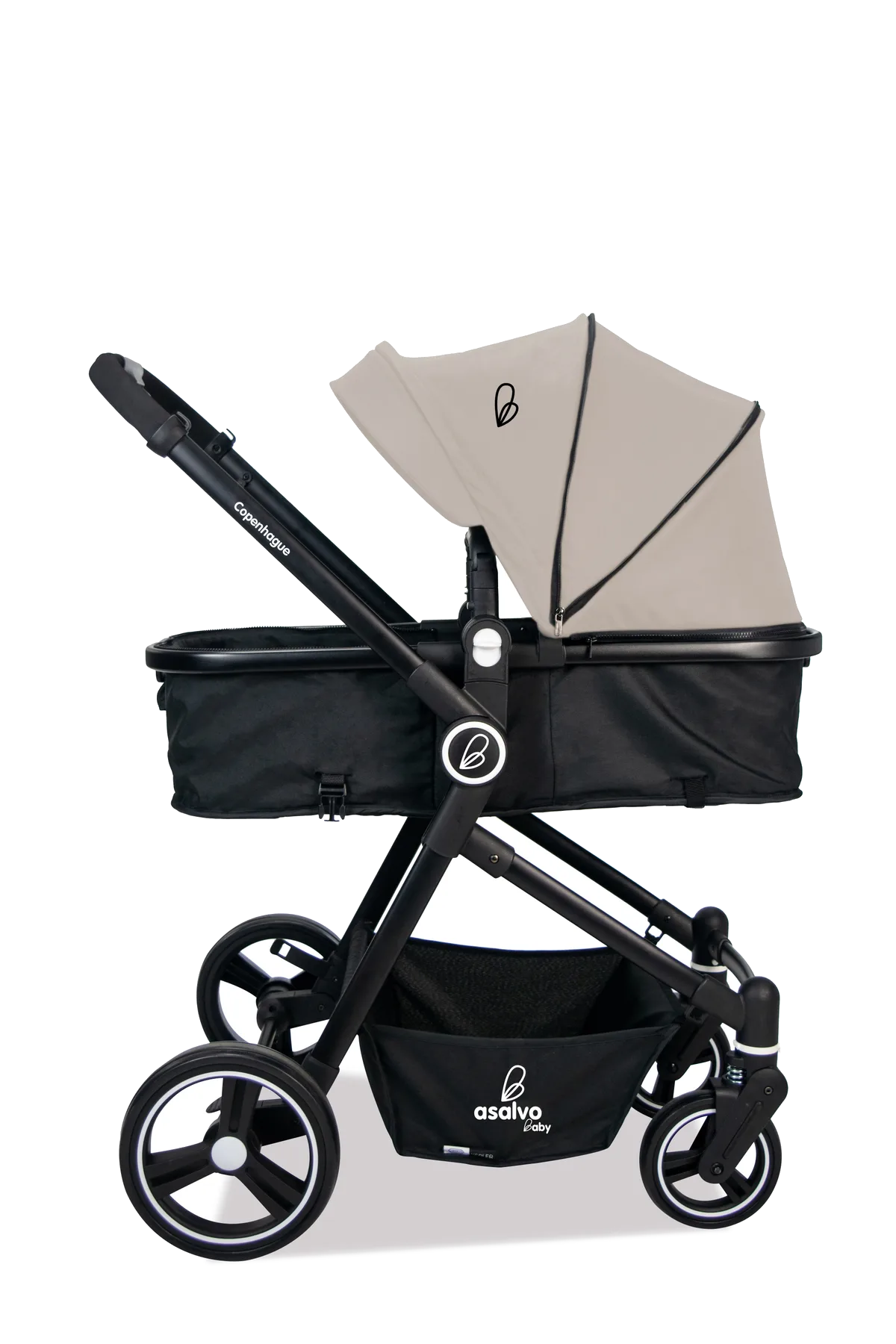 Asalvo stroller Copenhagen with footmuff, Beige - image 1
