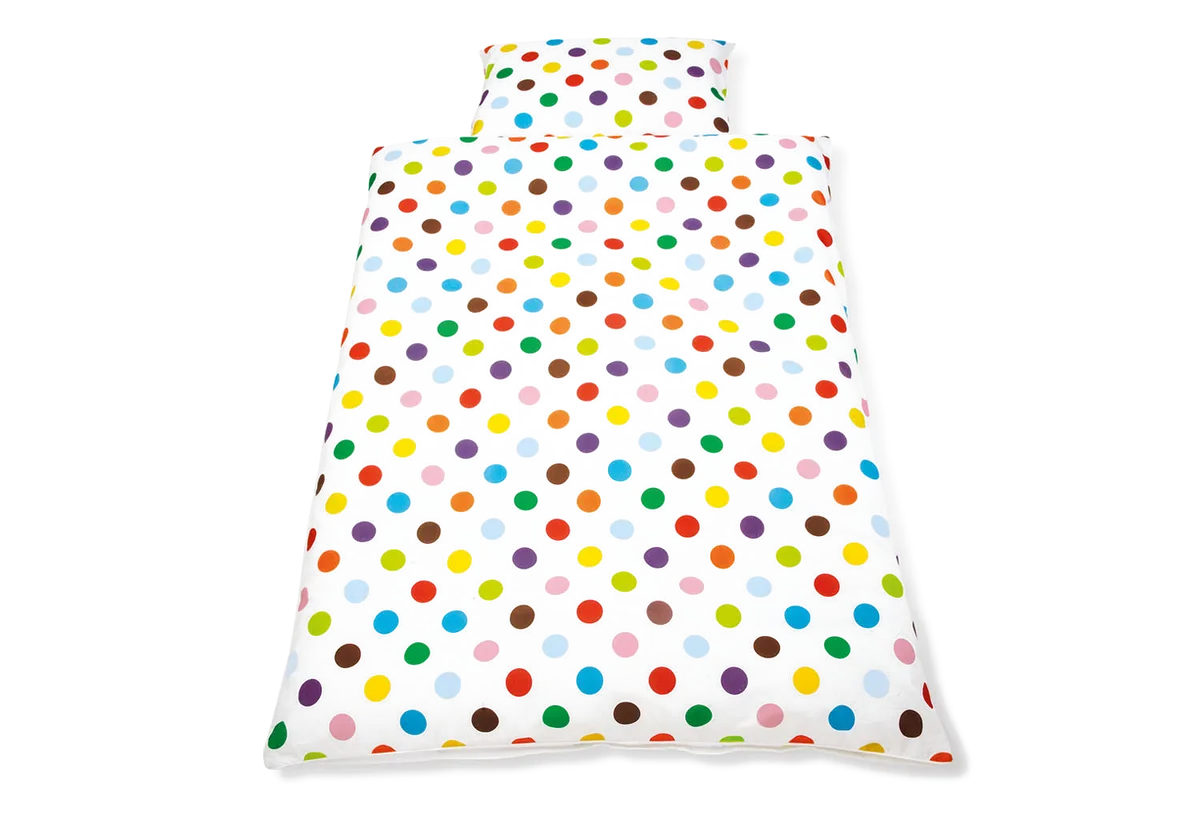 Pinolino Junior Bedding Set 100x135cm / 40x60cm, With Dots/ Grey - image 1