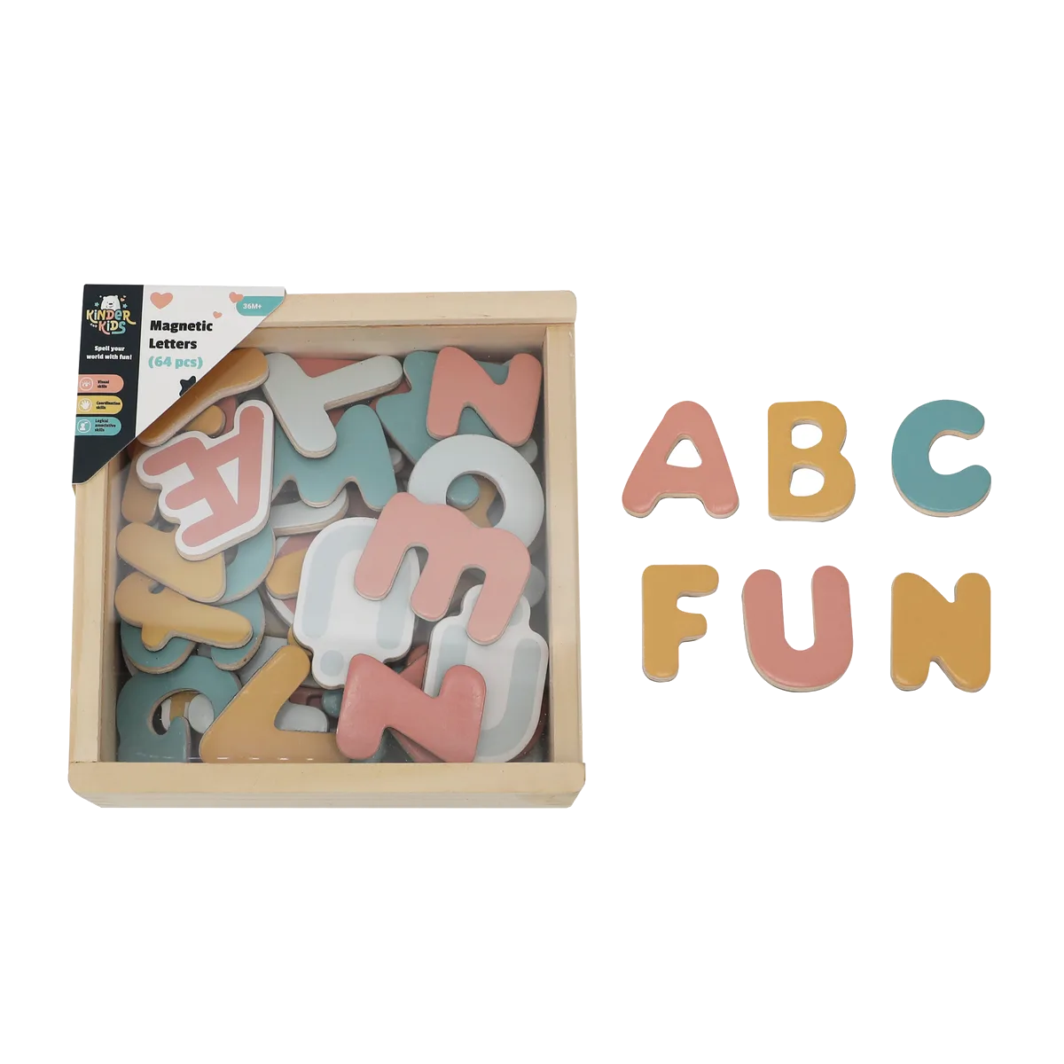 Kinder and Kids Magnetic Letters (64 pcs.) - image 1