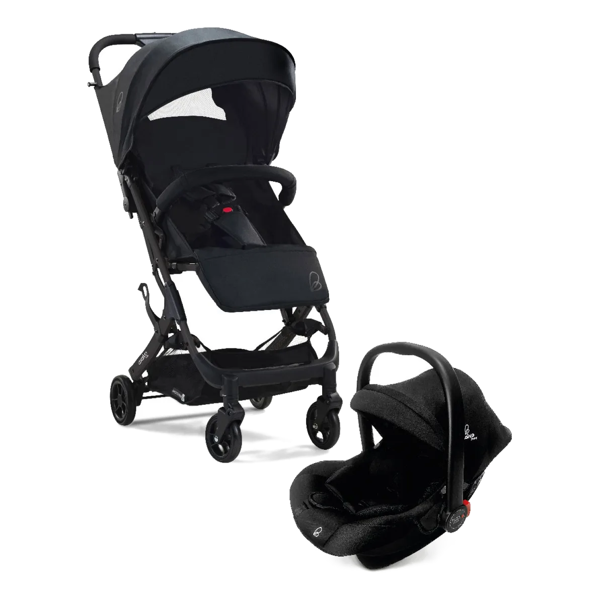 Asalvo Stroller Amsterdam Travel System, Black - image 1