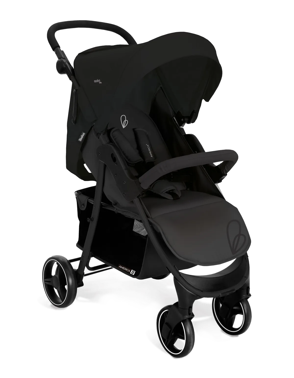 Asalvo Stroller America 3, Black - image 1