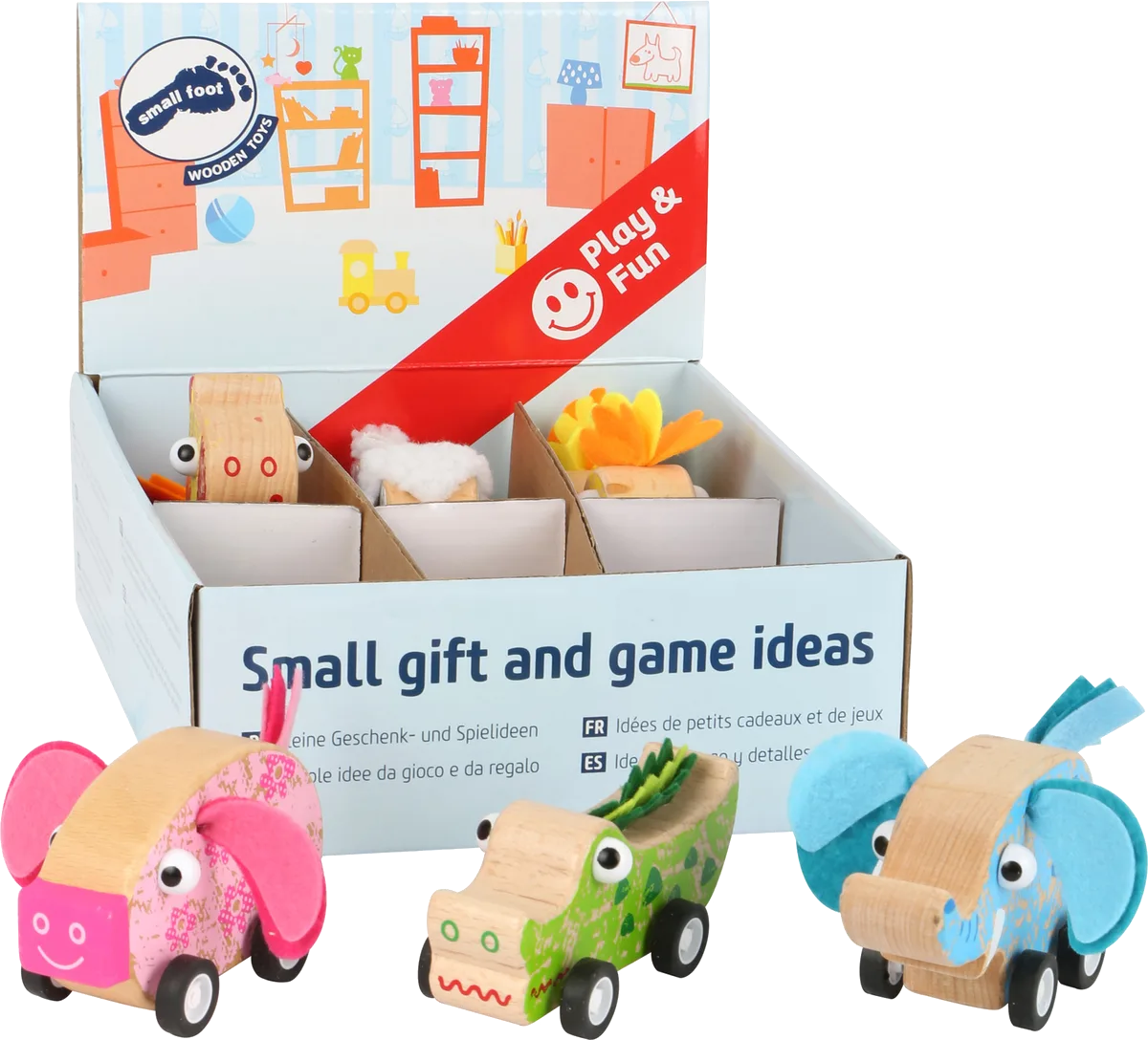 small foot Display (6 pcs.), Pull-Back Cars - image 1